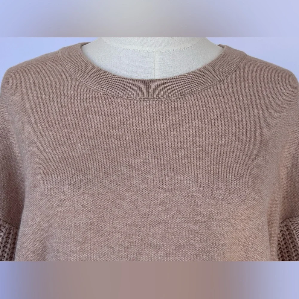 Zesica Women’s Smooth Knit Sweater Waffle/Cable Knit Sleeves Size‎ Small